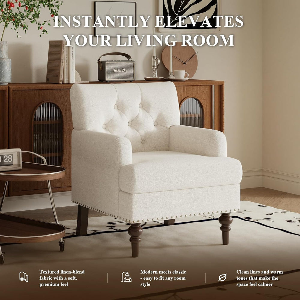 MALOL Modern Accent Chairs Set of 2 for Living Room, Comfy Bedroom Reading Ar...