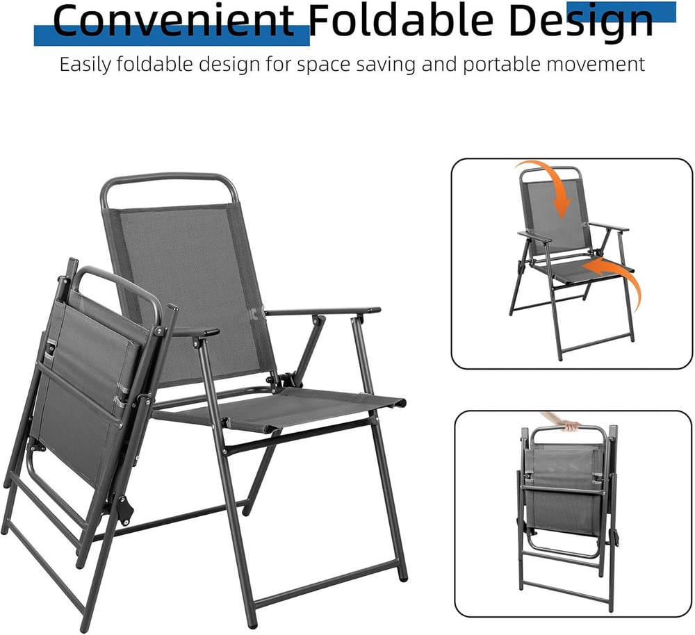 Shintenchi 6 Piece Outdoor Patio Furniture Set, Small Outdoor Patio Dining Ta...