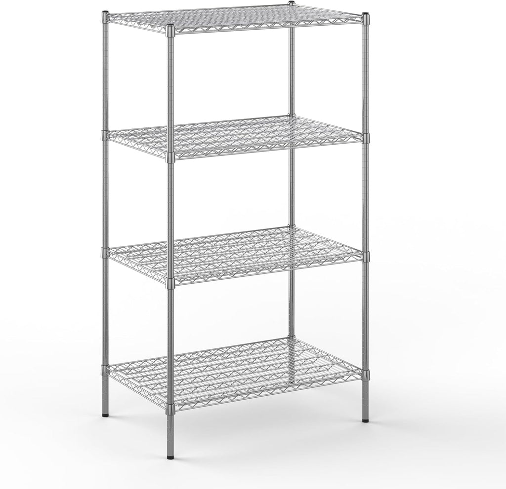 24" Deep x 36" Wide x 64" Height Wire Shelving Kit | 4-Tier | NSF Commercial Storage Rack Unit