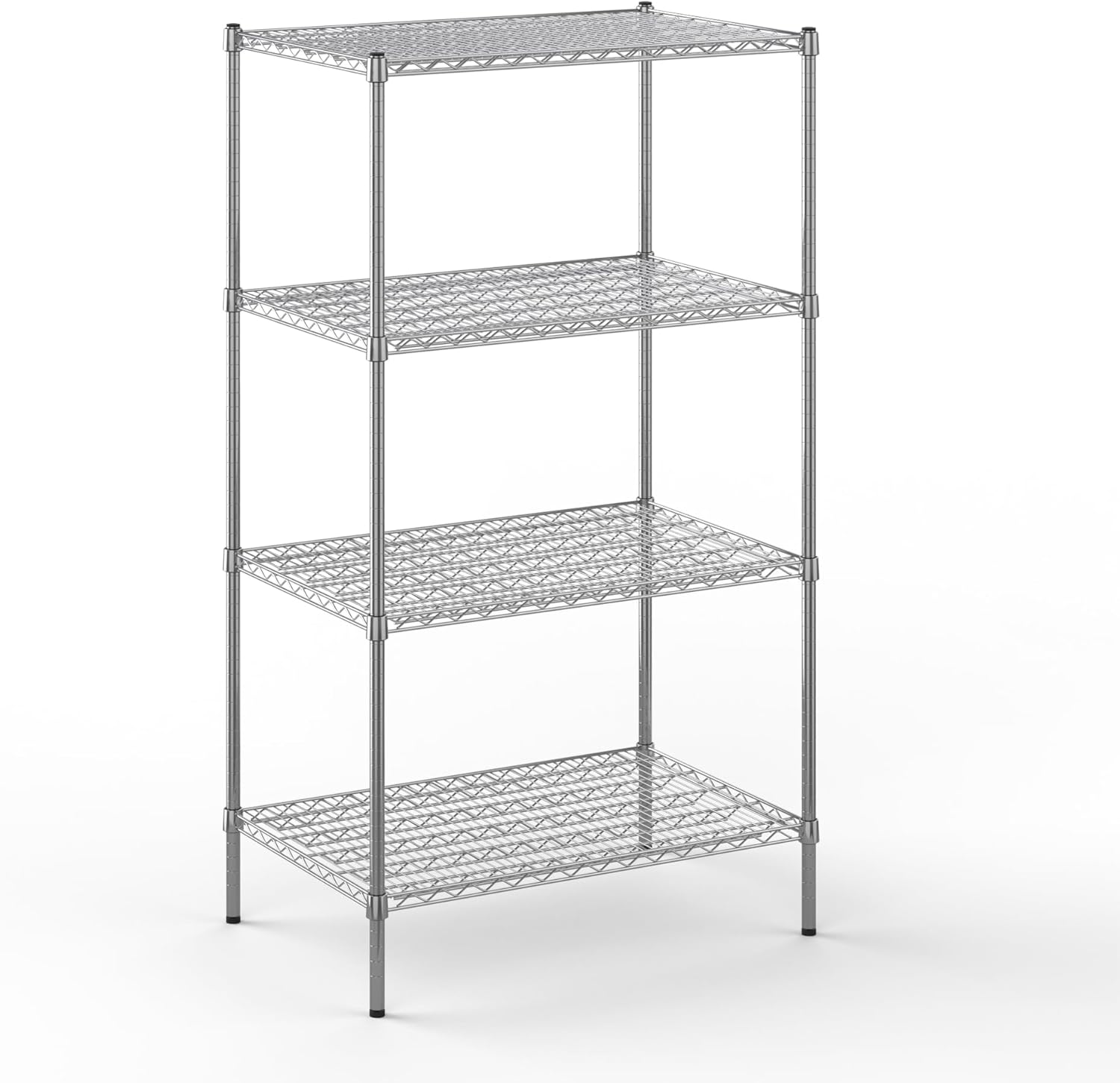 24" Deep x 36" Wide x 64" Height Wire Shelving Kit | 4-Tier | NSF Commercial Storage Rack Unit