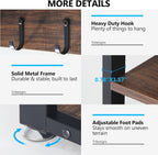 Tribesigns Industrial [Shoe] [Rack] [Bench] with Coat [Rack] Set with Hall Tree, 3 Storage Cubbies, 7 Hooks for Entryway, Hallway, 5-in-1Design, Rustic Brown