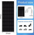 40 Mesh Pocket Over the Door Shoe Organizer,Hanging Shoe Rack for Closet Storage Holder for Dorm Room College Classroom Storag(Black)