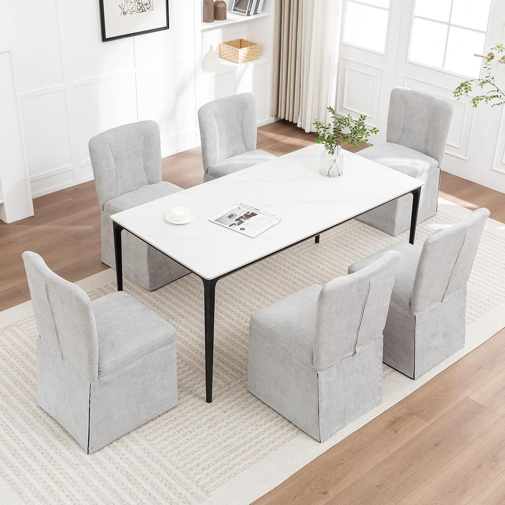 cinkehome Upholstered Dining Chairs Set of 4, Modern Kitchen Chairs with Padd...