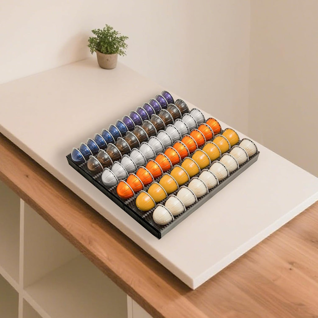 Coffee Pod Storage Holder Drawer Insert for Counter Compatible with Nespresso Vertuoline Capsules, Nespresso Pod Holder for Nespresso Vertuo for Home, Office, Coffee Station (3 Packs)