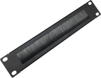 1U Mini 10 inch Brush Cable Management Panel Cable Manager with Brush Strip for Cable Entry in 10 Inch Server Rack, Network Cabinet or Desktop Rack
