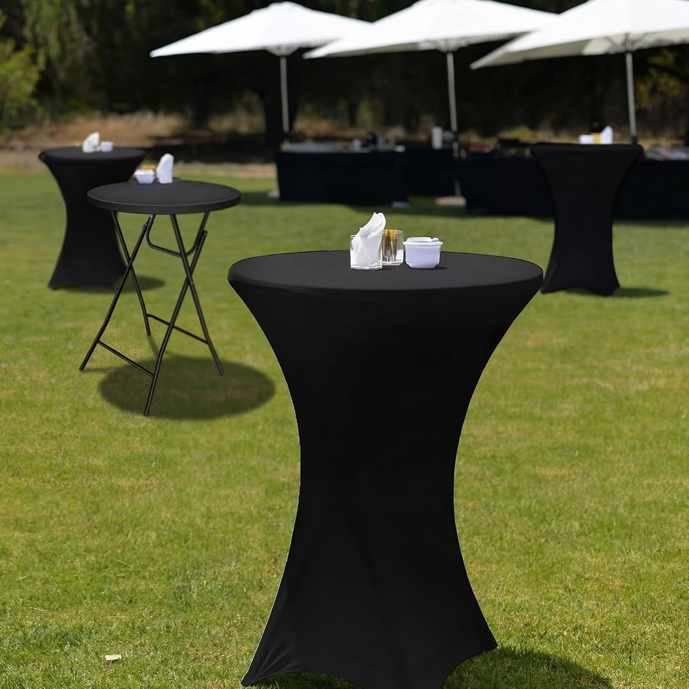 Wenqik 4 Sets 32"x43" High Top Folding Cocktail Tables & Cover,...