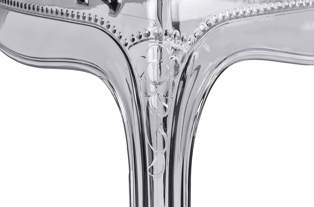 2xhome Stackable Ghost Dining Chair | Transparent Vanity Armchair | Louis Bel...