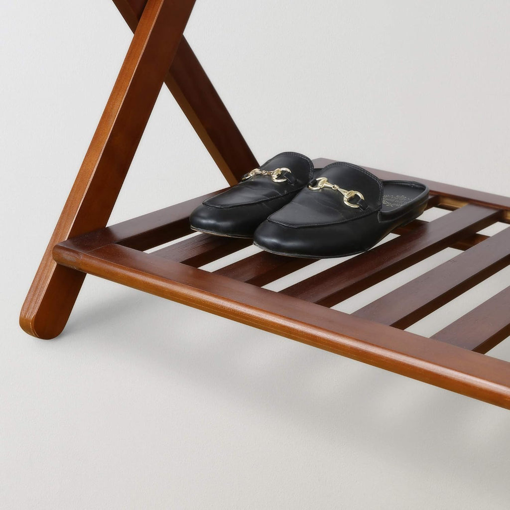 Casual Home Luggage Rack, Walnut (New)