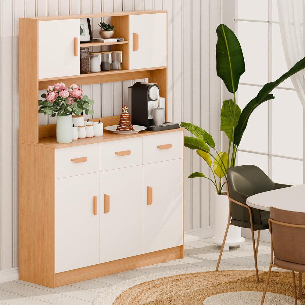 Talent Star 70" Tall Pantry Cabinet, Kitchen Storage Cabinet, Wood Stora...