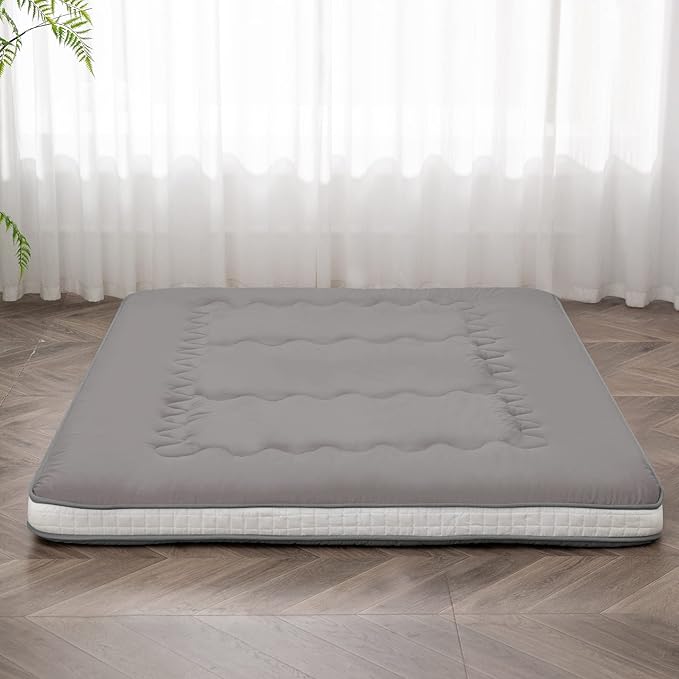 Dr.Futon Japanese Floor Futon Mattress Extra Thick Folding Roll Up Bed Topper...
