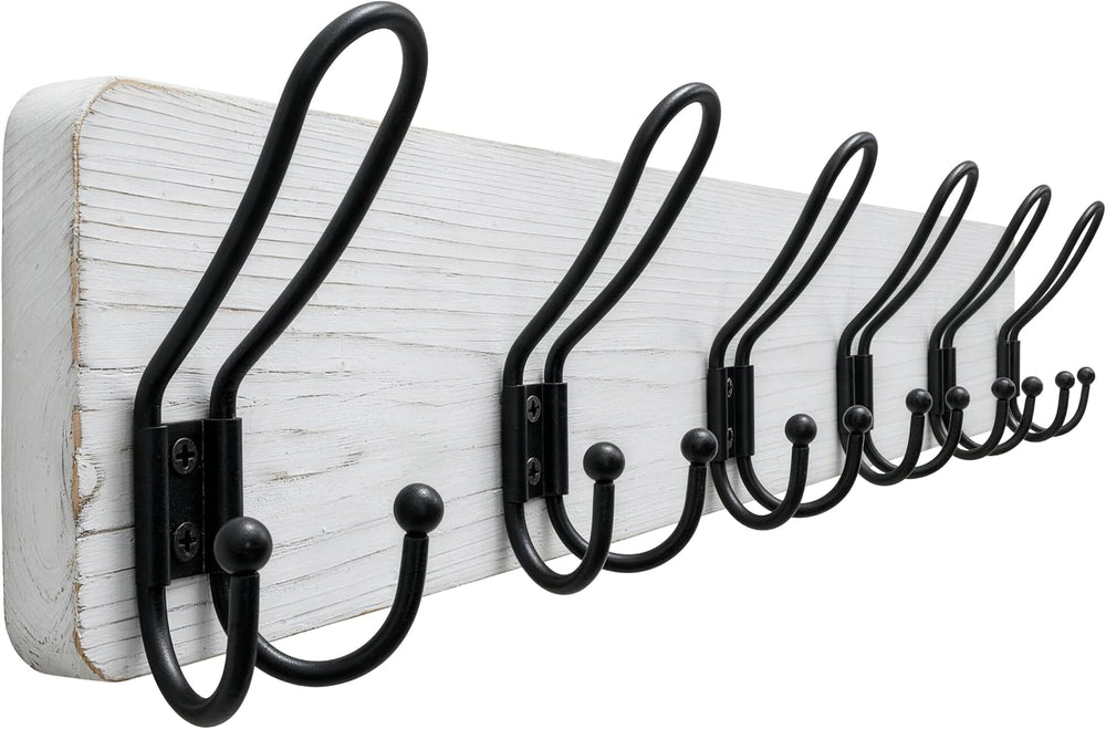SKOLOO Coat Rack Wall Mount, Solid Wood Wall Mounted Coat Rack with Hooks, 30...