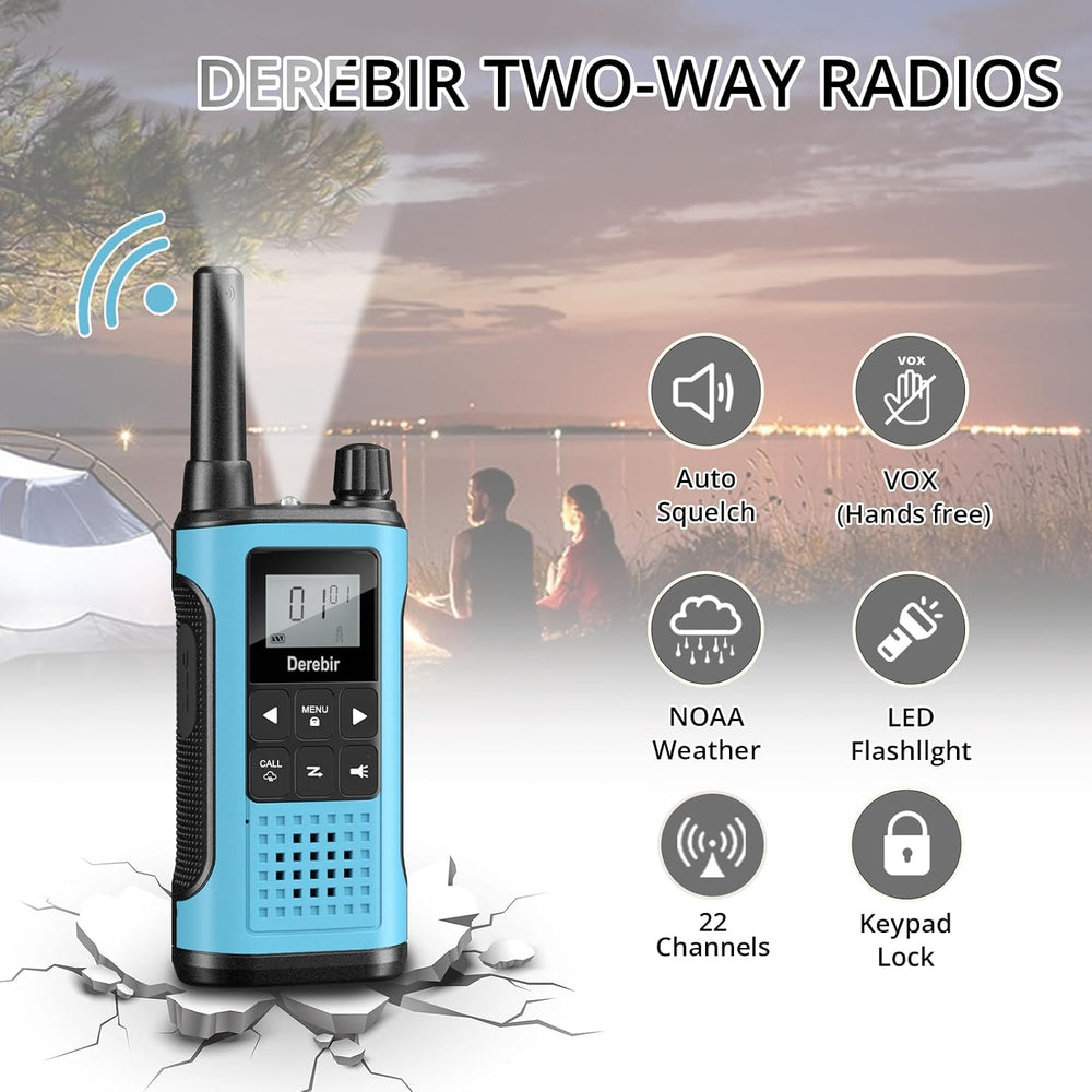 Rechargeable Walkie Talkies for Adults Long Range-4 Pack