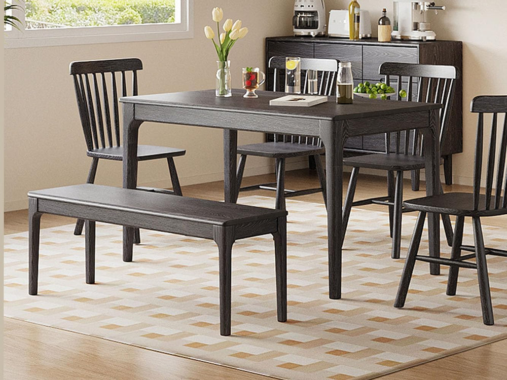 Dining Bench, Wood Bench Solid Oak Wooden Bench Indoor Dining Room Table Home...