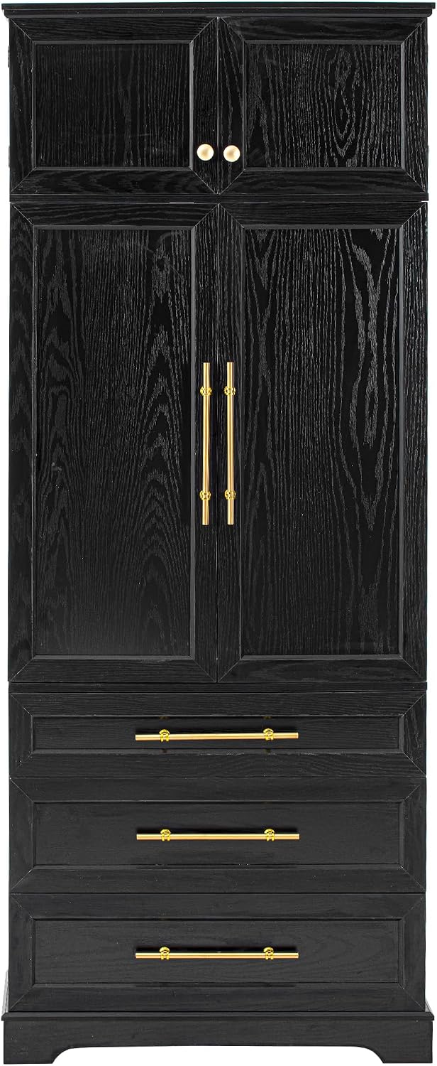 78.2" Tall Farmhouse Kitchen Pantry Cabinet with 8 Door Shelves, Storage...