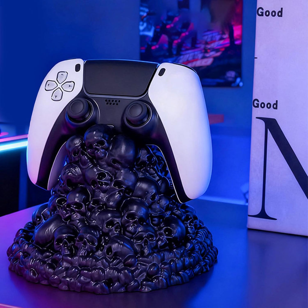 Unique Skeleton Shaped Controller Organizers Stable Structure Soft Rubber Construction Gaming Gear Storage Skull Shaped Headsets Phone Holder