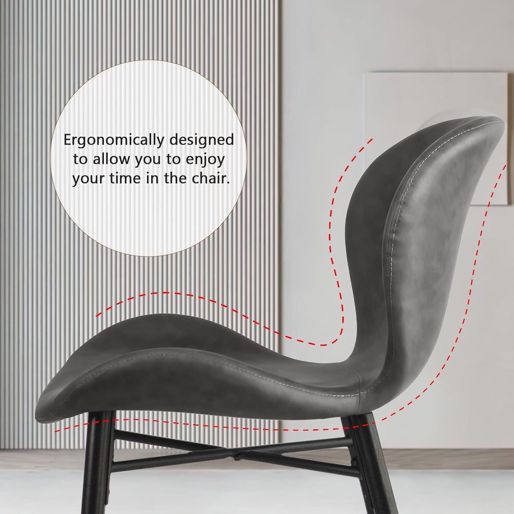 Modern Dining Chair Set of 4, Comfortable Dining Room Chairs with Thick Cushi...