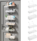 HapiRm Over Door Organizer Storage - Separable Door Organizer Hanging with 6 Metal Large Capacity Baskets for Bathroom Bedroom Kitchen Pantry Closet (White)