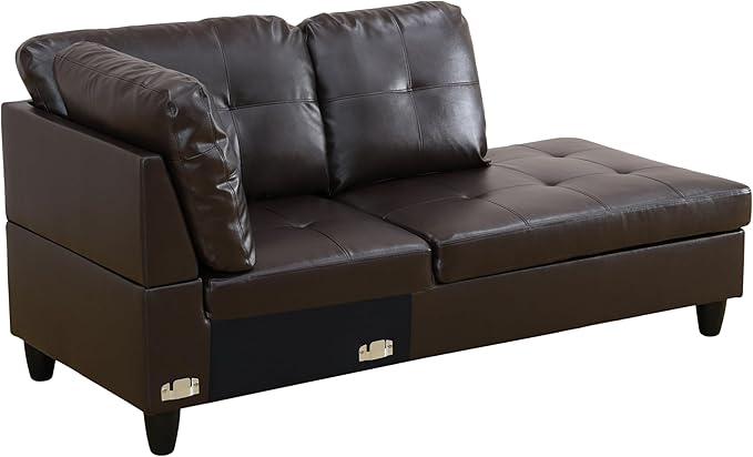 L-Shaped Combination Sofa Set, Luxurious Synthetic Leather Living Room Sofa, Suitable for Living Rooms, Bedrooms, Apartments, and Offices