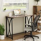 Small Desk, 31.5" Folding Table for Bedroom, Space Saving Folding Computer Desk for Home Office, Easy Assembly, Light Brown
