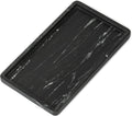 Cork & Mill Black Marble Tray for Bathroom Countertop, Kitchen Counter, or Catchall - 13" x 7½" Large Vanity Tray for Skincare or Perfume - Handcrafted Natural Marble Stone Organizer