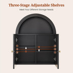 Arched Bathroom Wall Cabinet, 23.6 x 30.3'' Over The Toilet Cabinet with Grille Door, Adjustable Shelf, Wall Mounted Cabinets for Bathroom Laundry Room Kitchen (Grille Door, 30IN)