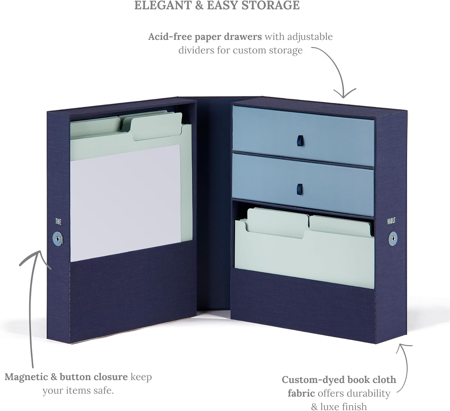 Savor | All-in-One Desk Organizer | Blue – Keep Desk, Office, and Home Organized All-in-One Storage System for Important Files, Documents, Stationery, and Office Supplies