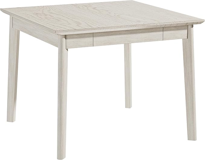 38.2'' Square Solid Wood Dining Table for 4, Farmhouse Kitchen Table for Kitchen, Dining Room, Restaurant, Natural Eco-Friendly, Washed Gray