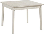 38.2'' Square Solid Wood Dining Table for 4, Farmhouse Kitchen Table for Kitchen, Dining Room, Restaurant, Natural Eco-Friendly, Washed Gray