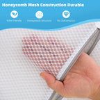 6-Pack Honeycomb Mesh Laundry Bags for Delicates - 12x16 Inches Medium Washing Bags for Bras, Lingerie, Socks, Baby Clothes - Gentle Wash Protection with Zipper Closure (6 Medium)
