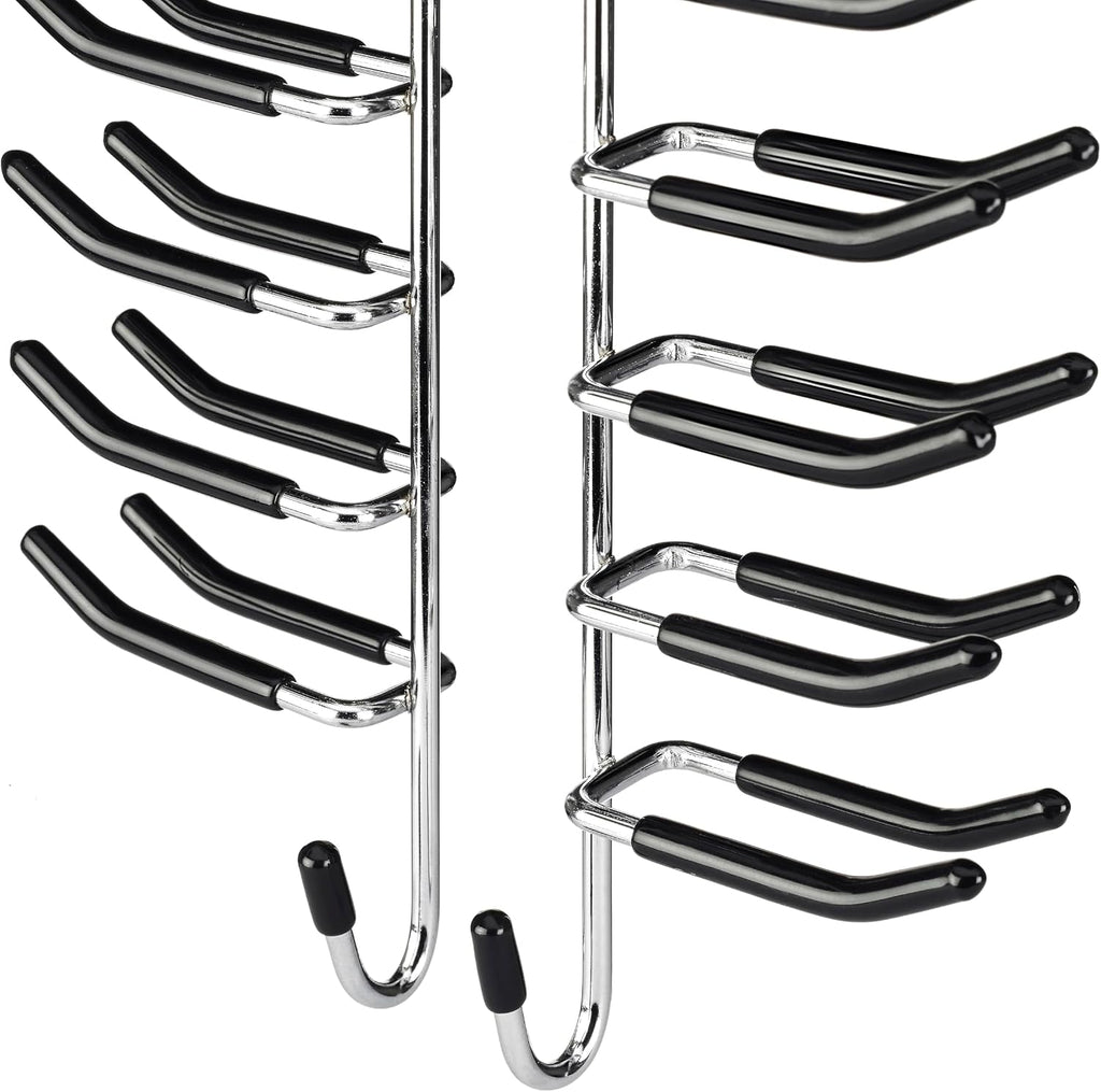 Whitmor Swivel Tie Hanger with Belt Loops Chrome / Black