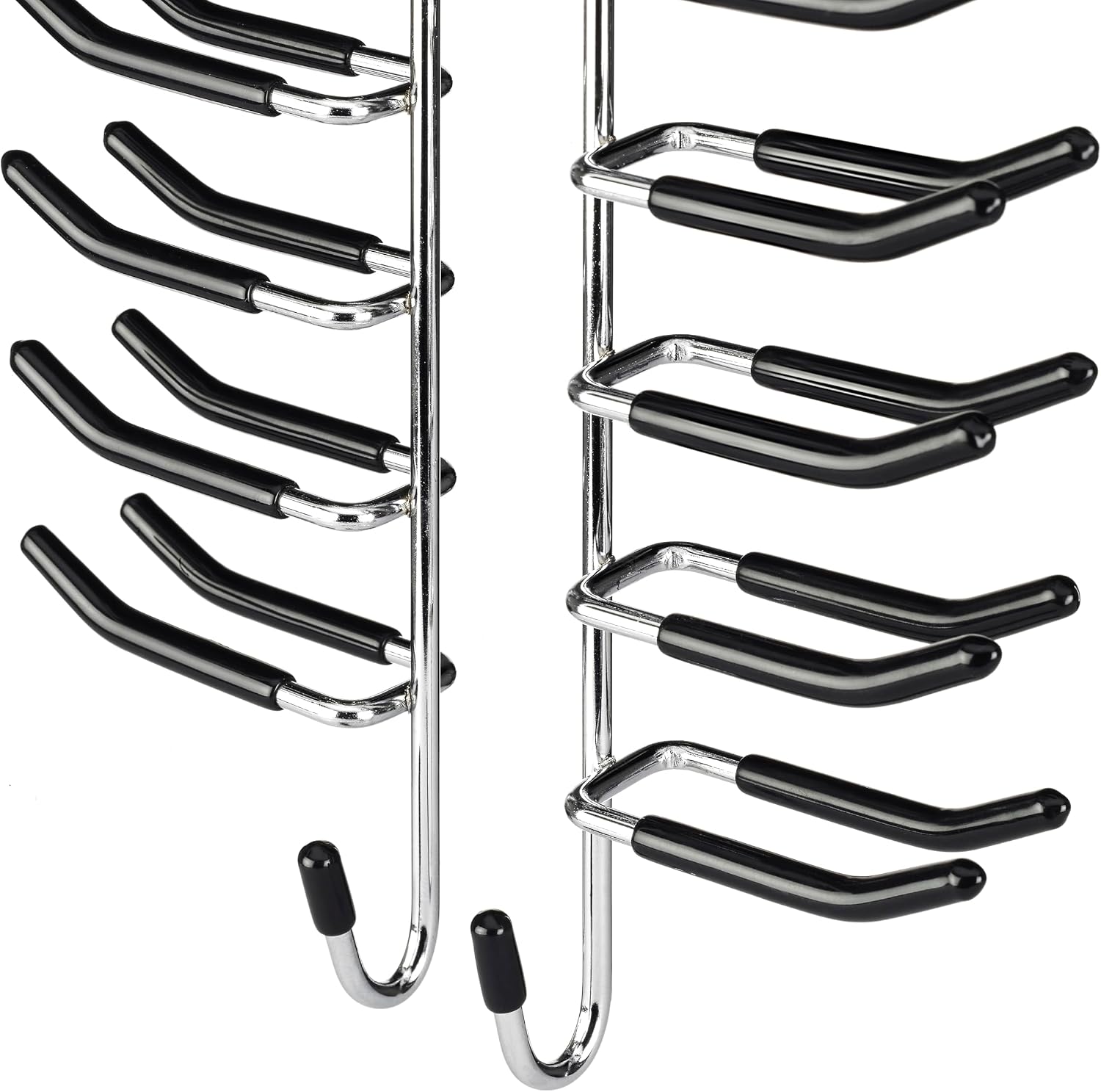 Whitmor Swivel Tie Hanger with Belt Loops Chrome / Black