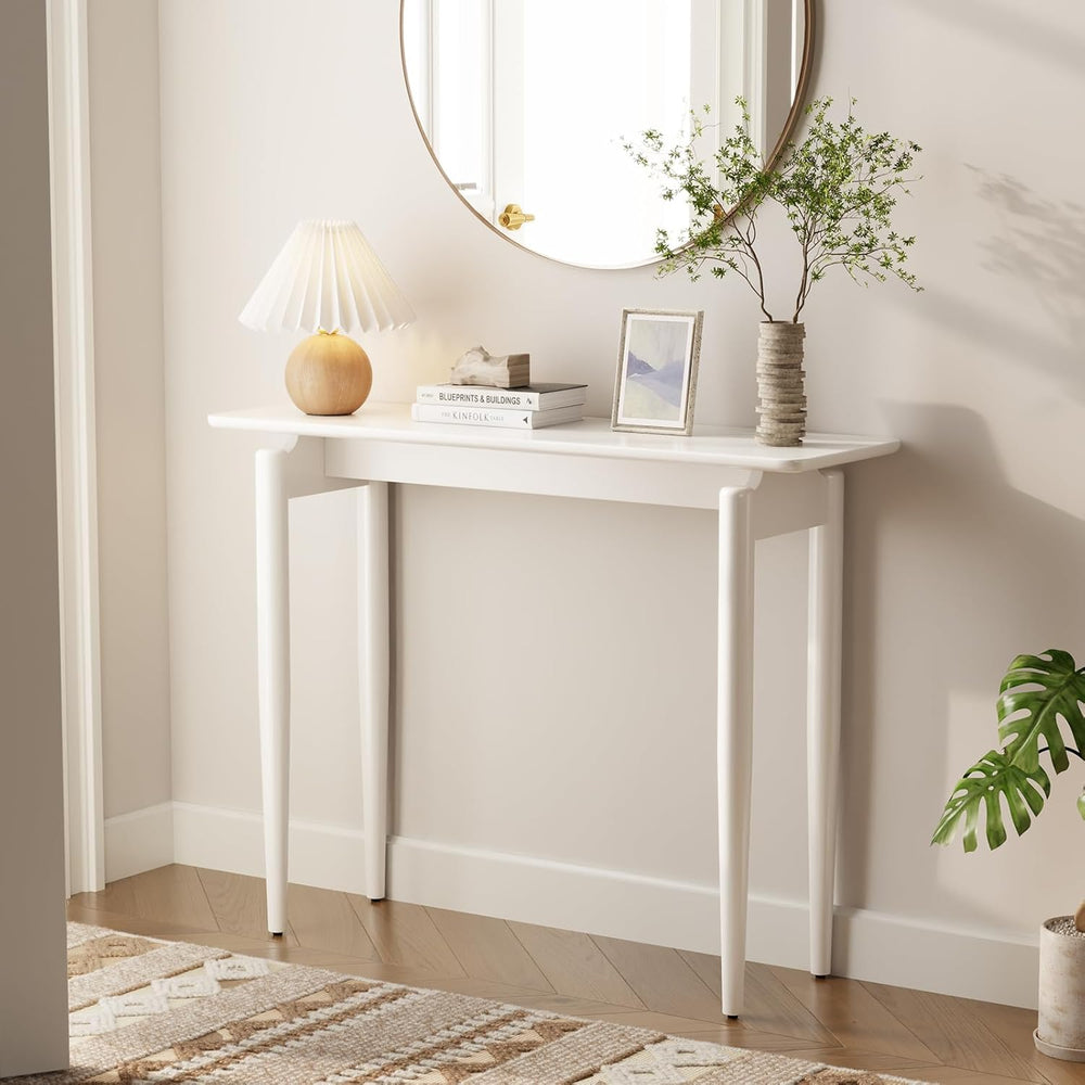 AQIMUELE Wood Console Table White Entryway Table, Thin Console Table, Sofa Ta...