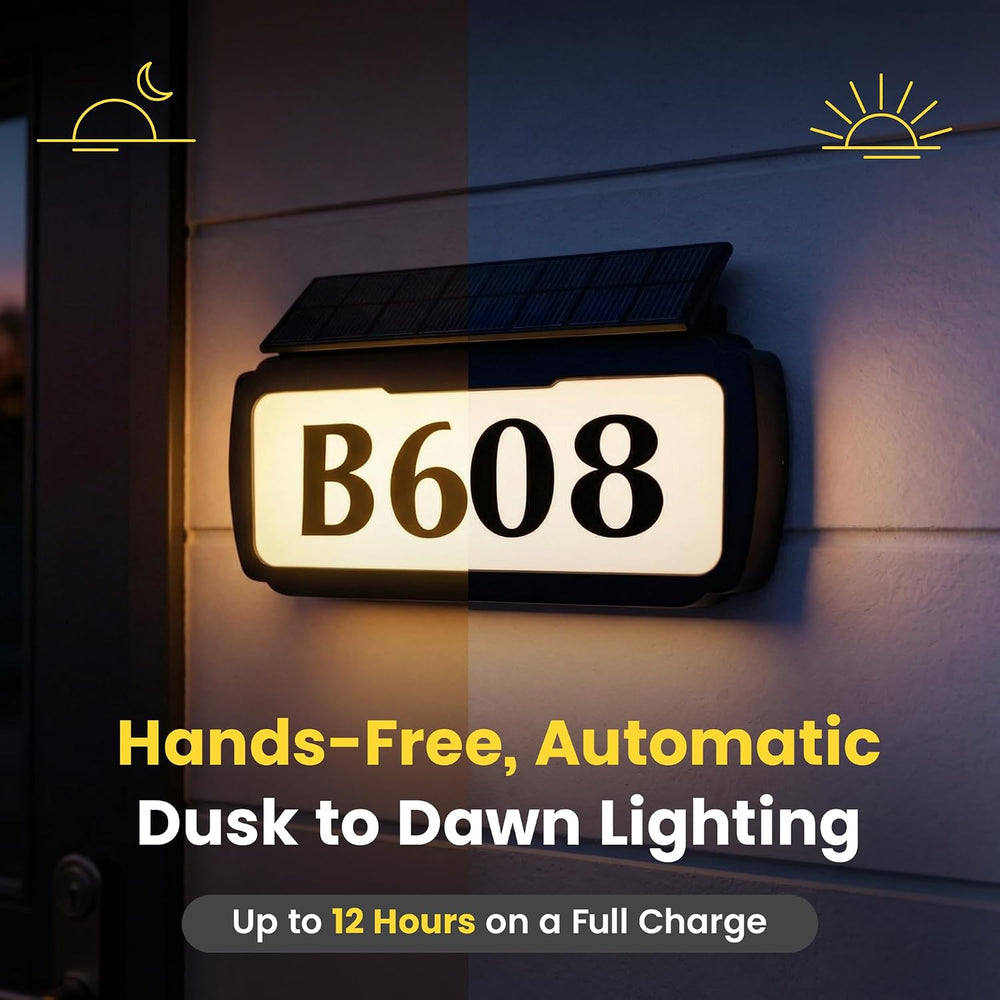 Brighticonic LED Solar House Number Light