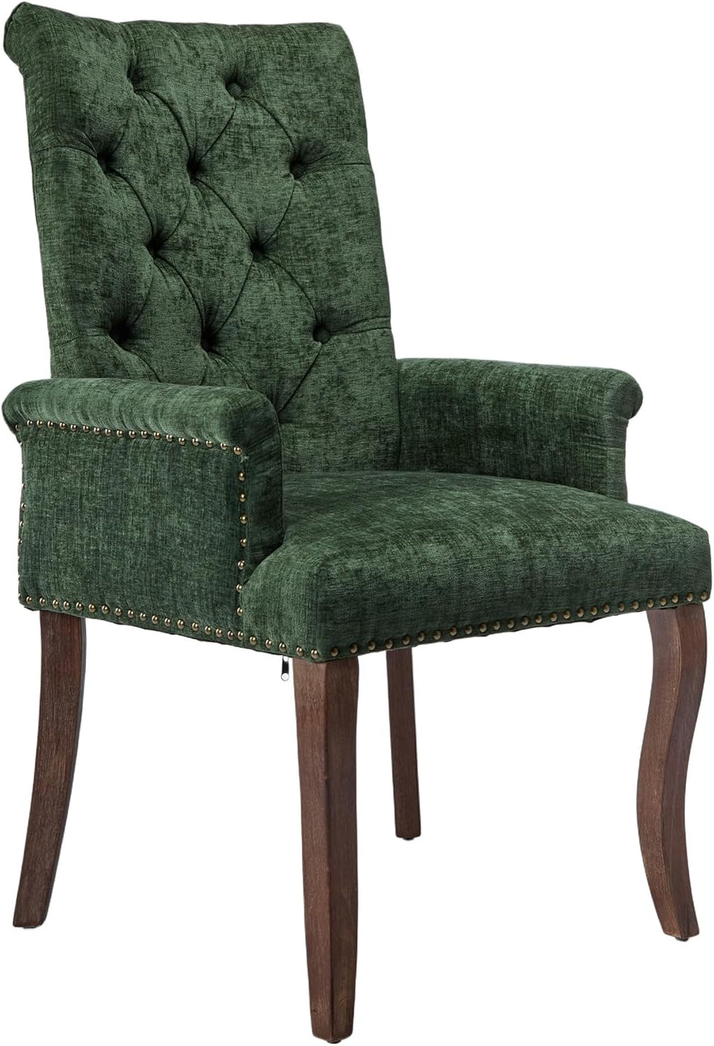 mikibama Chenille Upholstered Dining Chairs with High Back,Vintage Tufted Kit...
