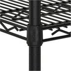 Seville Classics UltraDurable Heavy Duty NSF Solid Steel Wire Rack Storage Unit, Organizer for Garage, Warehouse, Office, Restaurant, Classroom, Kitchen, Black, 5-Tier Shelving, 60" W x 18" D