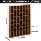 Barydat Shot Glass Display Case Wood Shot Glass shelf holder 56 Compartments Wall-mounted Rustic Bar Cabinet(Brown,1 Pcs)