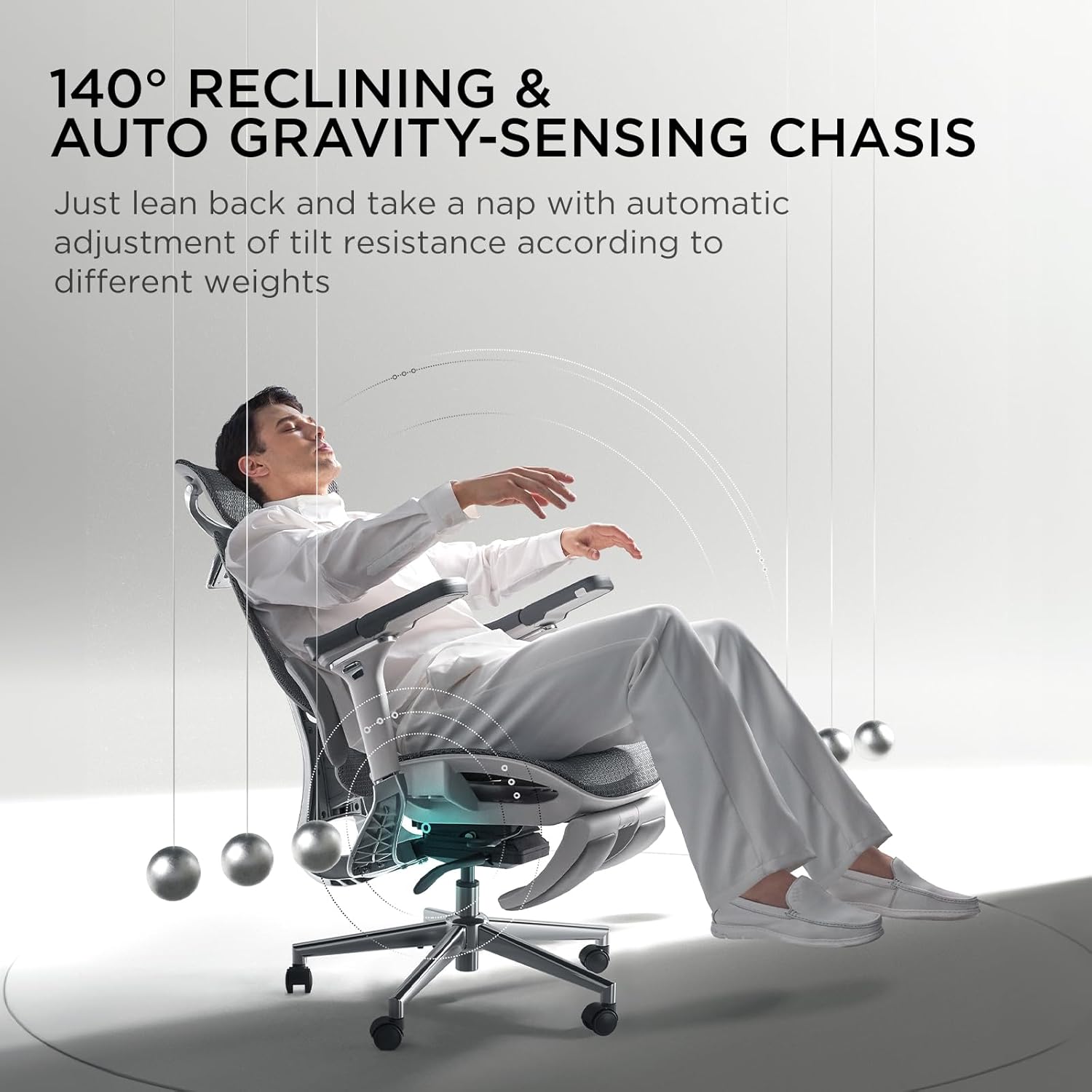 Hbada E3 Pro Ergonomic Office Chair, Big and Tall Office Chair - with 3-Zone Dynamic Lumbar Support, 4D Adjustable Headrest, 6D Adjustable Armrests, Grey