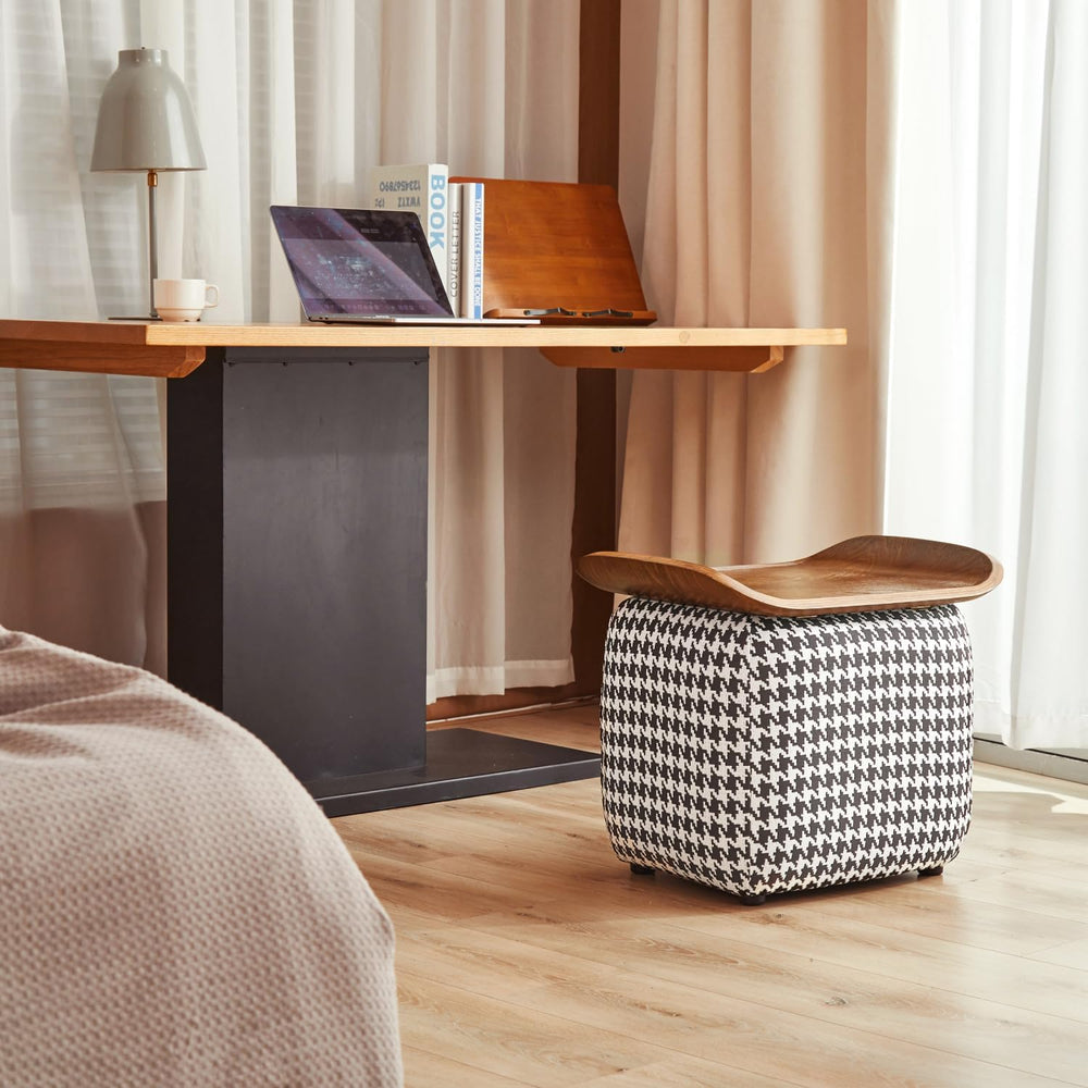 zyz 21 Inch Square Storage Ottoman Coffee Table, Modern Ottoman with Flip-Top...