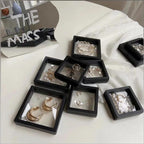 12PCS 3D Floating Frame Display Stand, Jewelry Box, Gift Box, Ornament Organizer, Small Travel Jewelry Box, PE Film Anti-Oxidation, Suspended Display Box Stackable (4.33 * 4.33, Type 1)