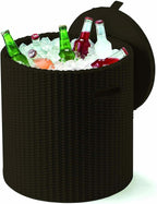 Keter, Cool Stool Garden Cooler Table, Brown, Capacity 39 litres