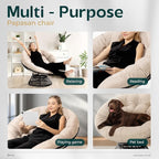 Bme 40" Ergonomic Wicker Papasan Chair
