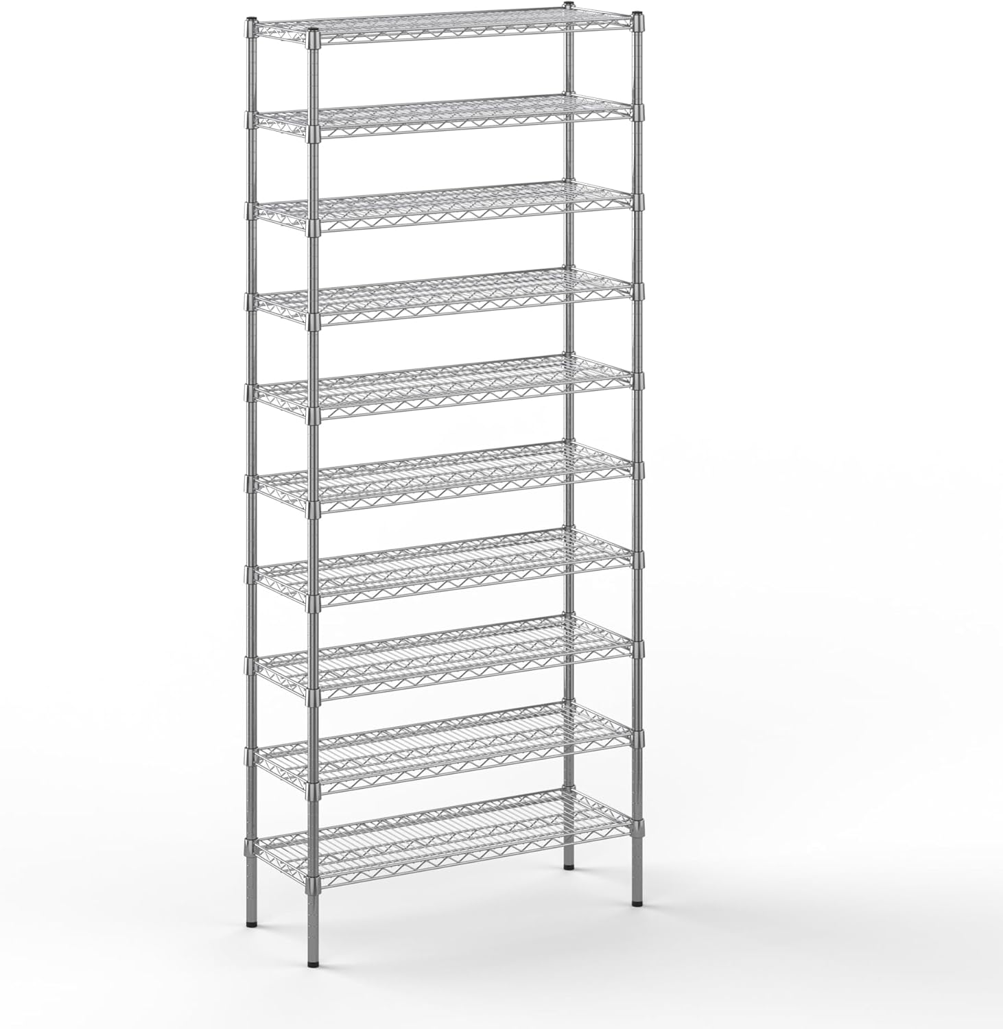 14" Deep x 36" Wide x 86" Height Wire Shelving Kit | 10-Tier | NSF Commercial Storage Rack Unit