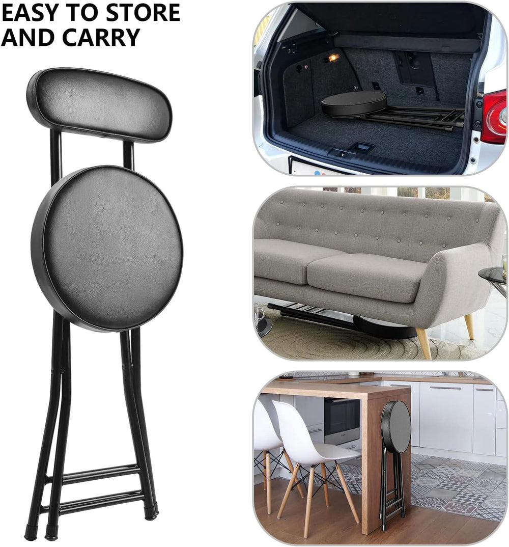 H HOMEWINS Folding Stool,23.6" Portable Foldable Bar Stool Chair | 1PCS ...
