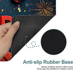 Happy New Year Gaming Mouse Pad 31.5"x11.8"Desk Mat Anti-Slip Rubber Base & Durable Stitched Edges for Gamers Smooth Mouse Writing Surface for Desk Office/Home
