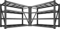 Bepatio 8000LBS Garage Shelving Heavy Duty, 77" Ultra Wide Storage Shelves 4 Tier Metal Shelving for Storage, Adjustable Utility Shelves For Garage, Basement, Warehouse, Black 77" W*24" D*72”H, 2 Pack