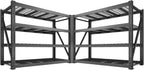 Bepatio 8000LBS Garage Shelving Heavy Duty, 77" Ultra Wide Storage Shelves 4 Tier Metal Shelving for Storage, Adjustable Utility Shelves For Garage, Basement, Warehouse, Black 77" W*24" D*72”H, 2 Pack