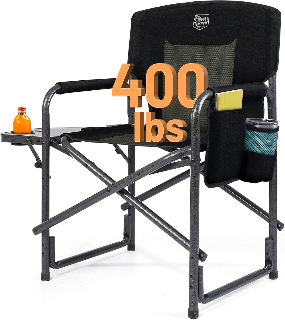 TIMBER RIDGE Aluminum Oversized Camping Chair, Support 400lbs | Lightweight D...
