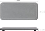 2 Pcs Water Absorbing Stone Trays, Kitchen/Bathroom Sink Soap Dish, Diatomite Tray Used for Hand Soap & Cosmetic Bottles in The Modern Home, 4" W x 8.3" L, Gray