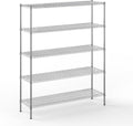 18" Deep x 60" Wide x 74" Height Wire Shelving Kit | 5-Tier | NSF Commercial Storage Rack Unit