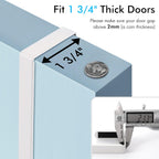 KES Ironing Board Hanger, Over The Door Ironing Board Holder, T-Leg Ironing Board Door Hanger for 1 3/4" Door, Metal Iron Holder White, HIR500B-WH